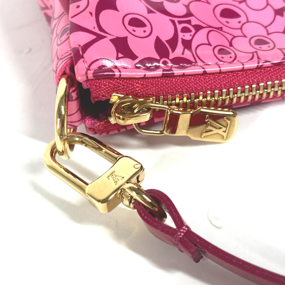 LOUIS VUITTON Accessory pouch M93166 PVC / Leather pink Cosmic Blossom Pochette Cosmic Women Used Authentic