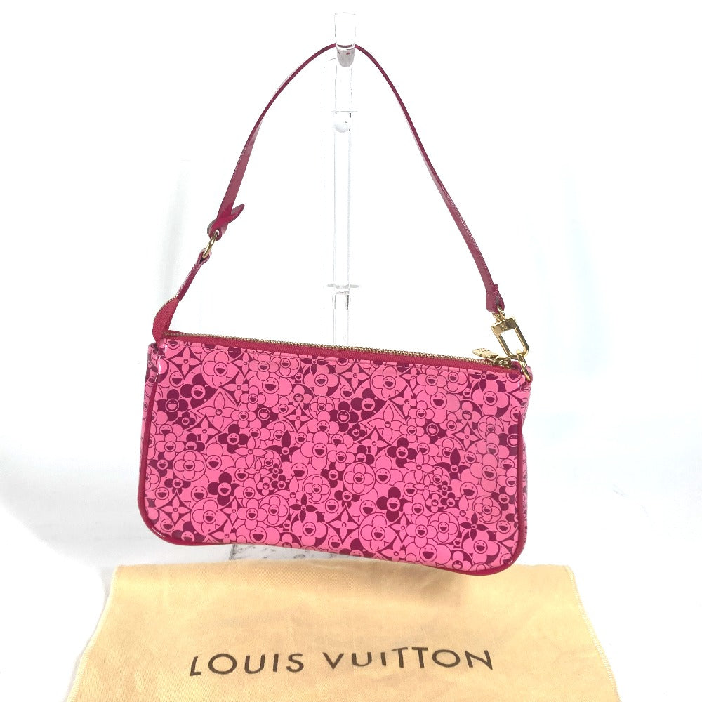 LOUIS VUITTON Accessory pouch M93166 PVC / Leather pink Cosmic Blossom Pochette Cosmic Women Used Authentic