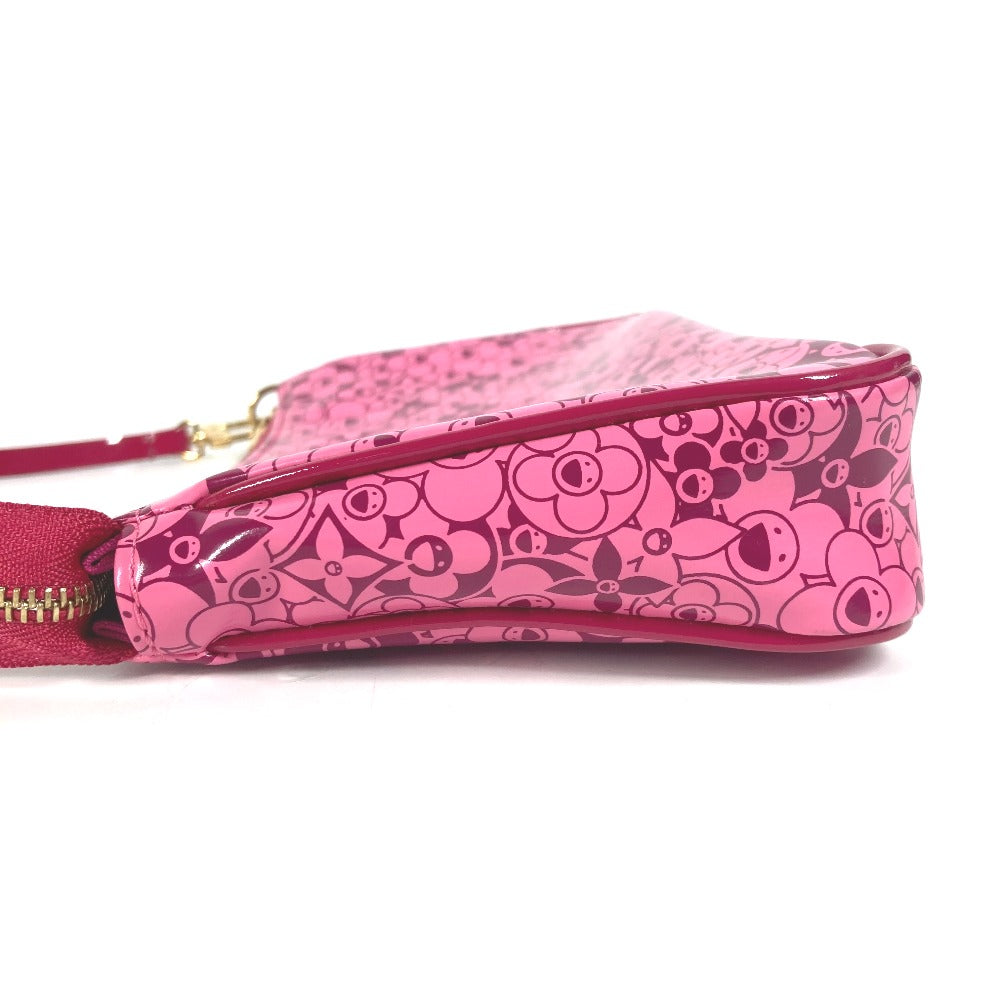 LOUIS VUITTON Accessory pouch M93166 PVC / Leather pink Cosmic Blossom Pochette Cosmic Women Used Authentic