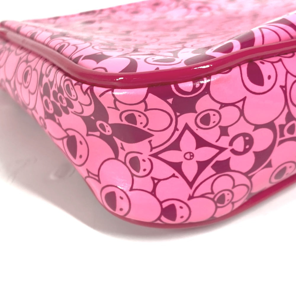 LOUIS VUITTON Accessory pouch M93166 PVC / Leather pink Cosmic Blossom Pochette Cosmic Women Used Authentic