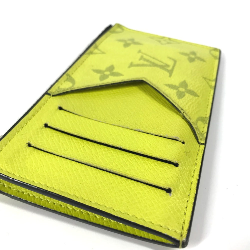 LOUIS VUITTON Coin case M30950 Taiga Leather, Monogram Canvas yellow Taigalama Coin card holder