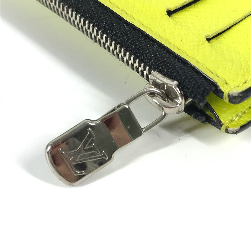 LOUIS VUITTON Coin case M30950 Taiga Leather, Monogram Canvas yellow Taigalama Coin card holder