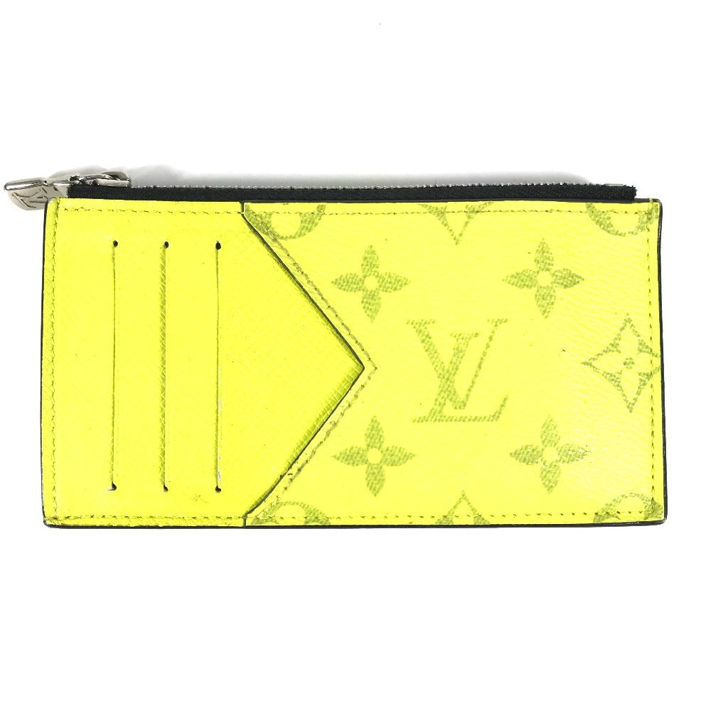 LOUIS VUITTON Coin case M30950 Taiga Leather, Monogram Canvas yellow Taigalama Coin card holder