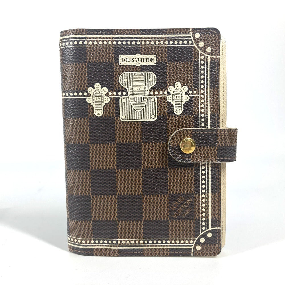 LOUIS VUITTON Notebook cover R20968 Damier canvas Brown Damier Agenda PM Trunk Pattern