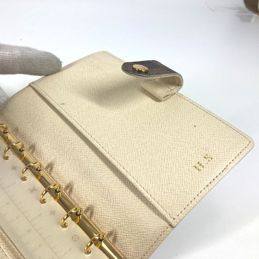LOUIS VUITTON Notebook cover R20968 Damier canvas Brown Damier Agenda PM Trunk Pattern