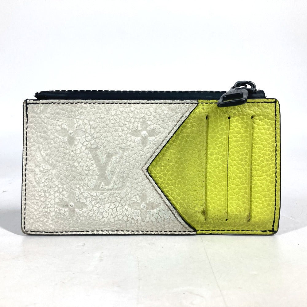 LOUIS VUITTON Coin case M81314 leather blue Coin card holder