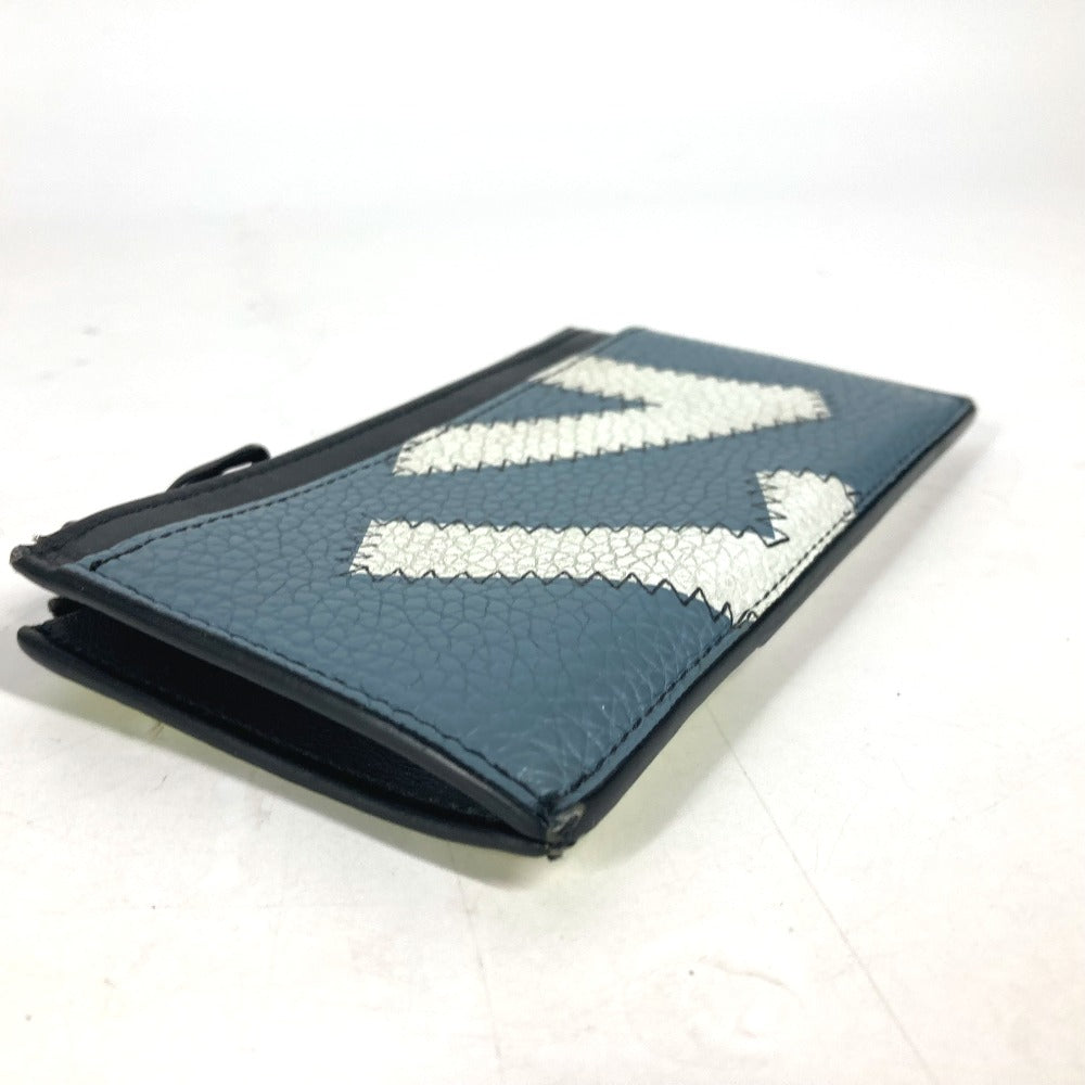 LOUIS VUITTON Coin case M81314 leather blue Coin card holder