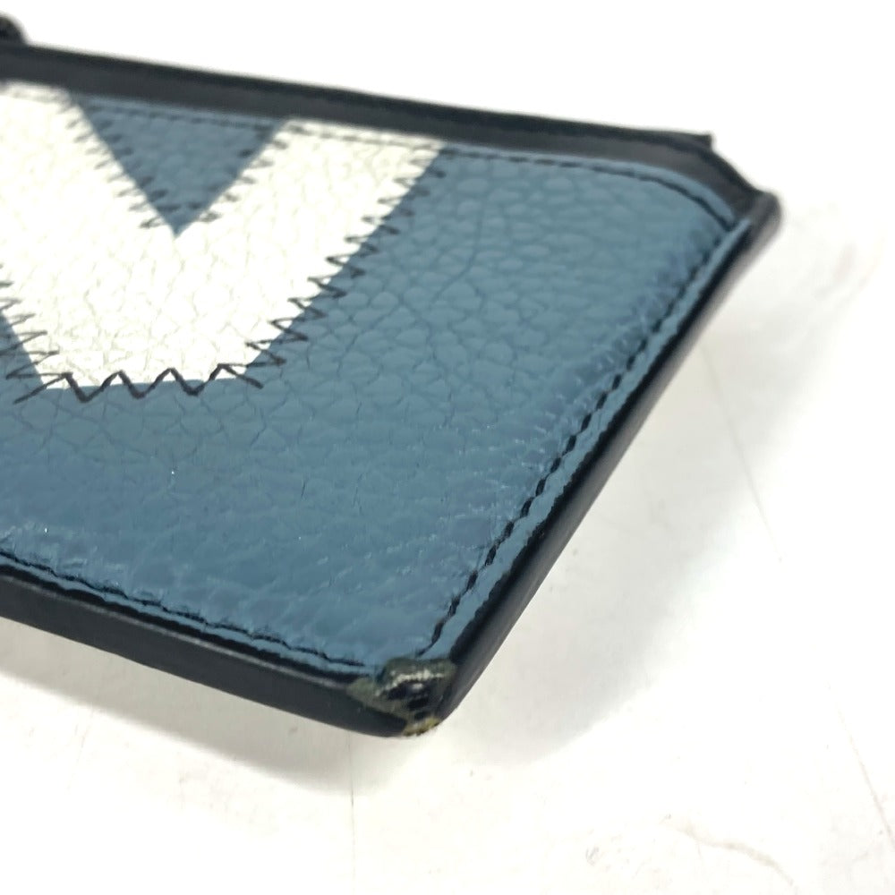 LOUIS VUITTON Coin case M81314 leather blue Coin card holder