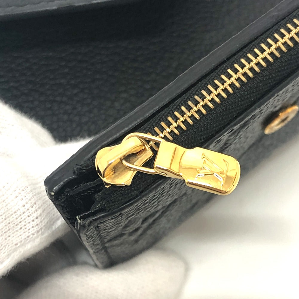 LOUIS VUITTON Trifold wallet M62935 Monogram Ann Platt Leather black Portefeuille Zoe