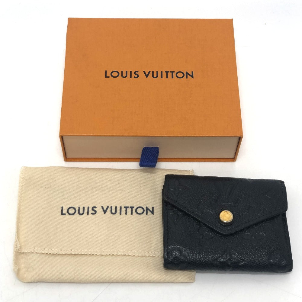 LOUIS VUITTON Trifold wallet M62935 Monogram Ann Platt Leather black Portefeuille Zoe