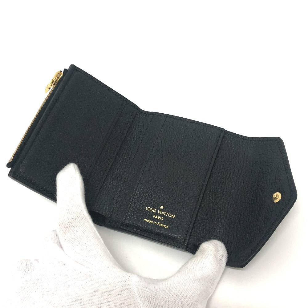 LOUIS VUITTON Trifold wallet M62935 Monogram Ann Platt Leather black Portefeuille Zoe