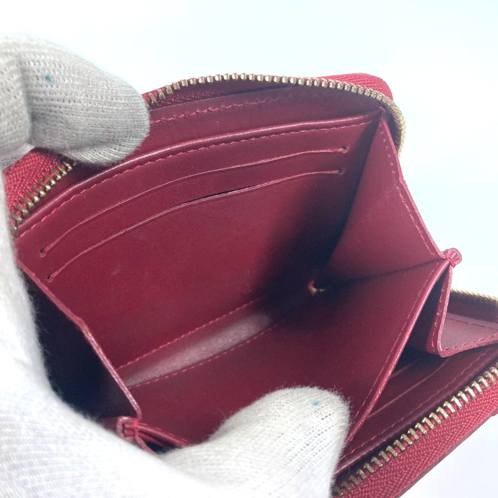 LOUIS VUITTON Coin case M91720 Monogram Vernis Red Monogram Vernis Ray Yule Zip around purse