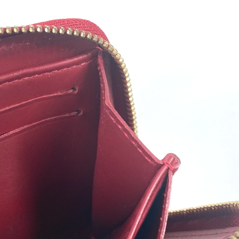 LOUIS VUITTON Coin case M91720 Monogram Vernis Red Monogram Vernis Ray Yule Zip around purse