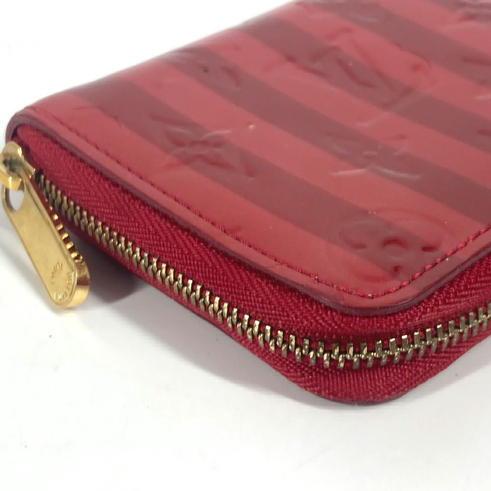 LOUIS VUITTON Coin case M91720 Monogram Vernis Red Monogram Vernis Ray Yule Zip around purse