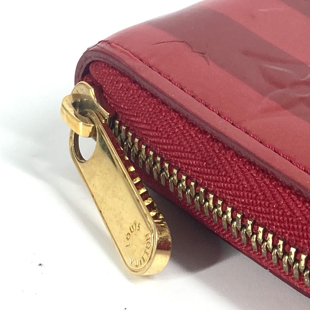 LOUIS VUITTON Coin case M91720 Monogram Vernis Red Monogram Vernis Ray Yule Zip around purse
