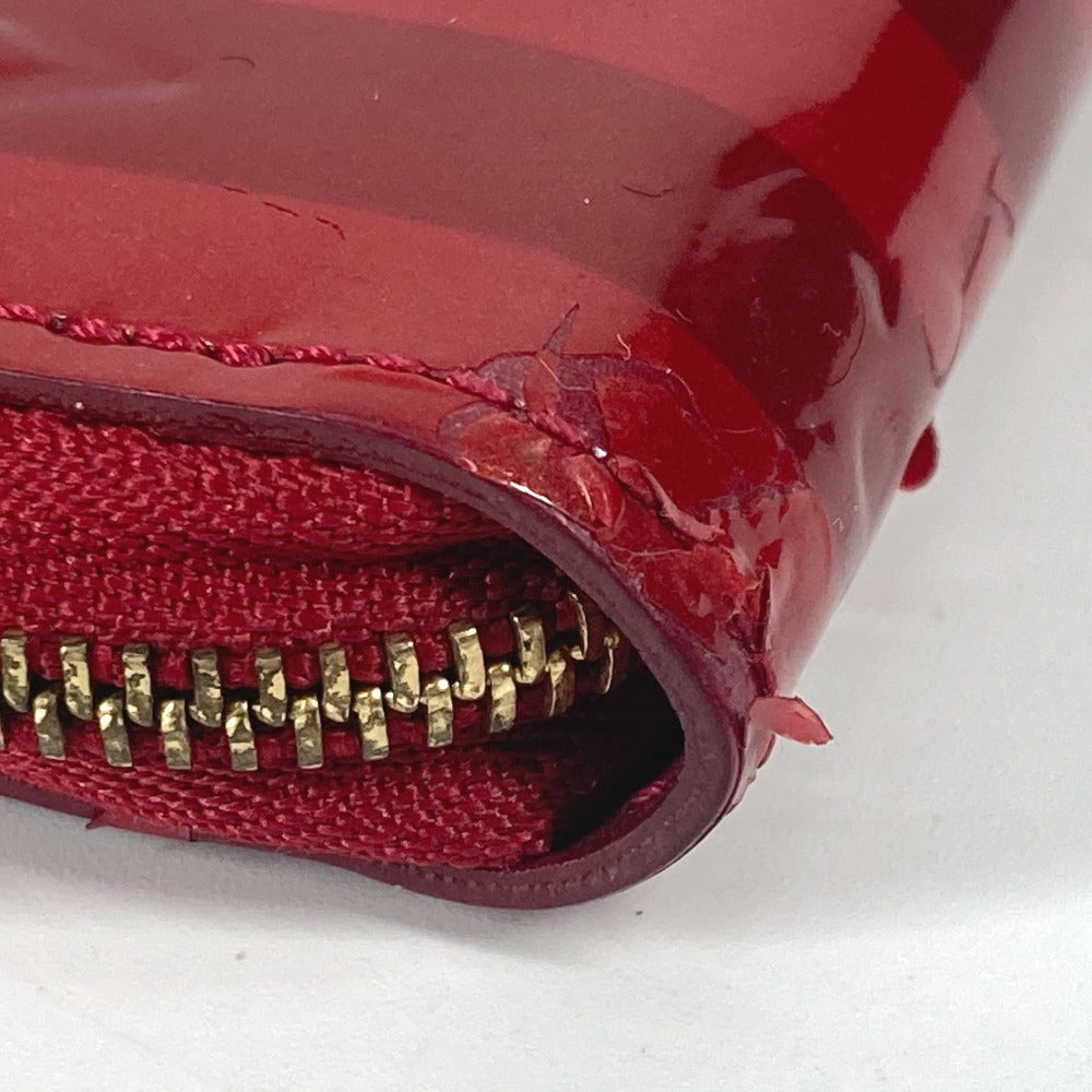LOUIS VUITTON Coin case M91720 Monogram Vernis Red Monogram Vernis Ray Yule Zip around purse