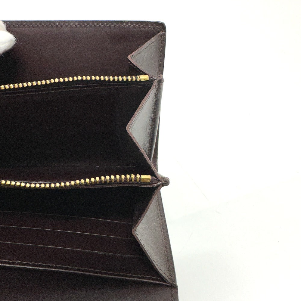 LOUIS VUITTON Long Wallet Purse M90152 Monogram Vernis Brown Portefeuille Sara