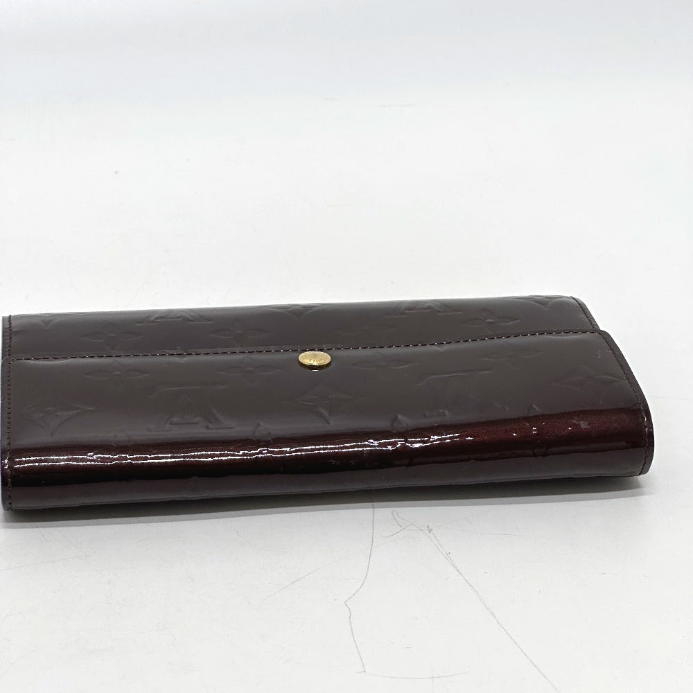 LOUIS VUITTON Long Wallet Purse M90152 Monogram Vernis Brown Portefeuille Sara