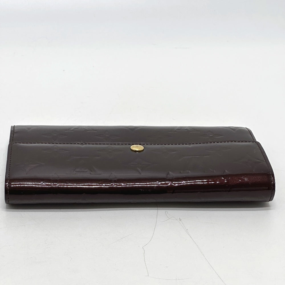LOUIS VUITTON Long Wallet Purse M90152 Monogram Vernis Brown Portefeuille Sara