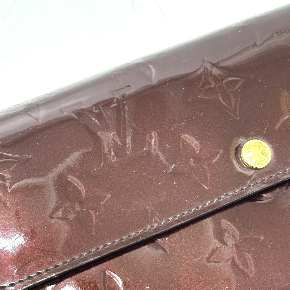 LOUIS VUITTON Long Wallet Purse M90152 Monogram Vernis Brown Portefeuille Sara