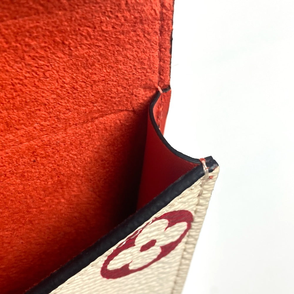 LOUIS VUITTON Card Case GI0584 leather white Game on Etui Carter Arsene
