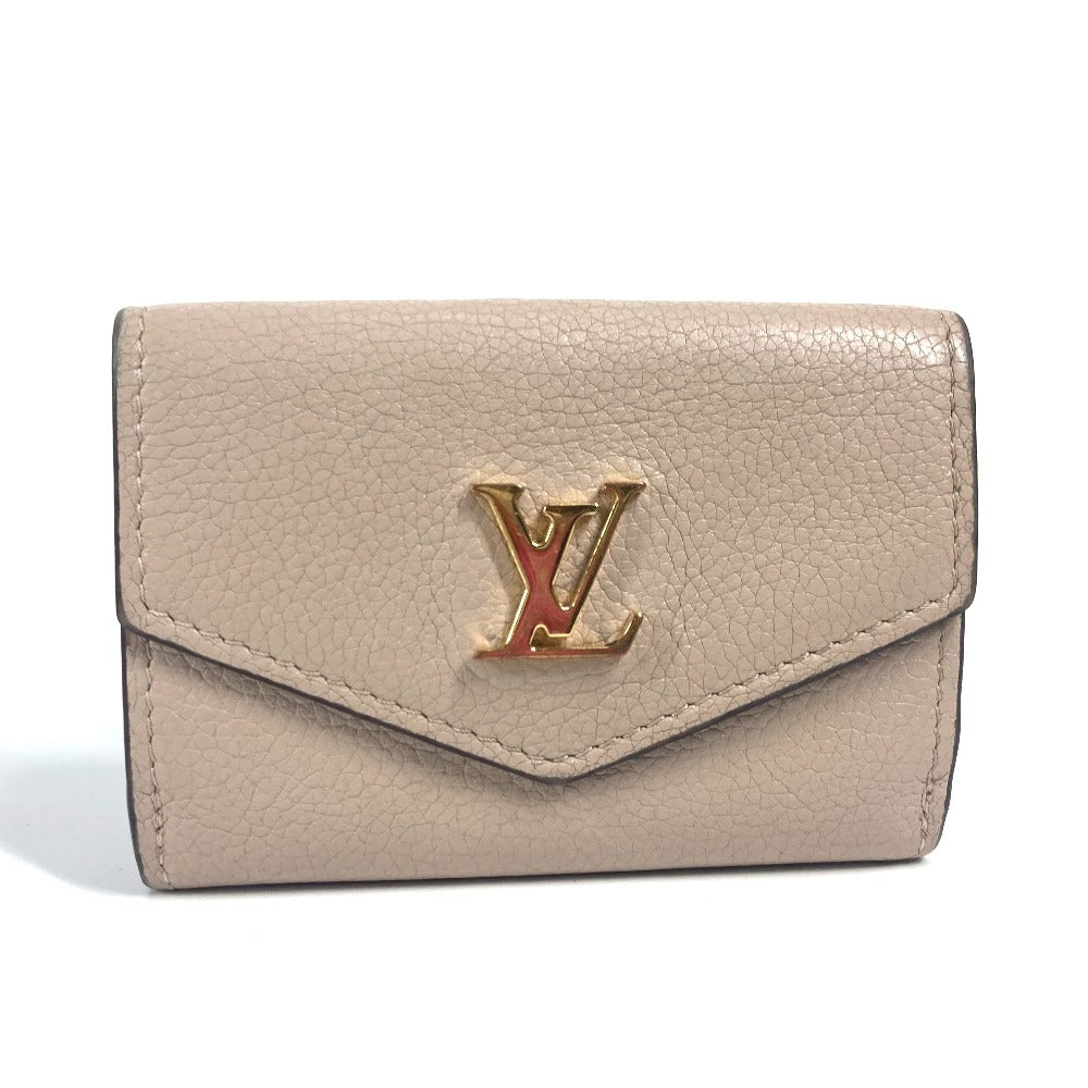 LOUIS VUITTON Trifold wallet M69340 Calf leather beige LV logo Portefeuille Rockmini
