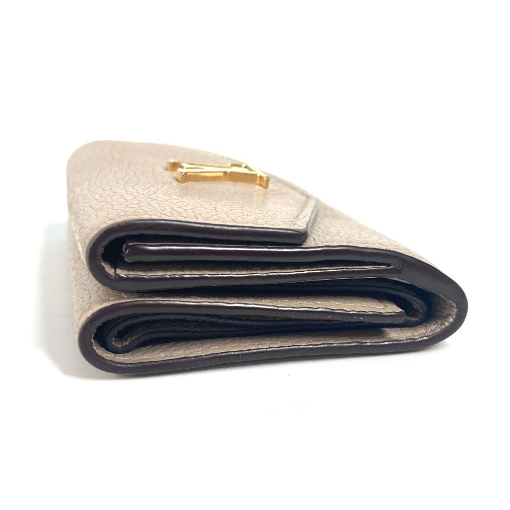 LOUIS VUITTON Trifold wallet M69340 Calf leather beige LV logo Portefeuille Rockmini