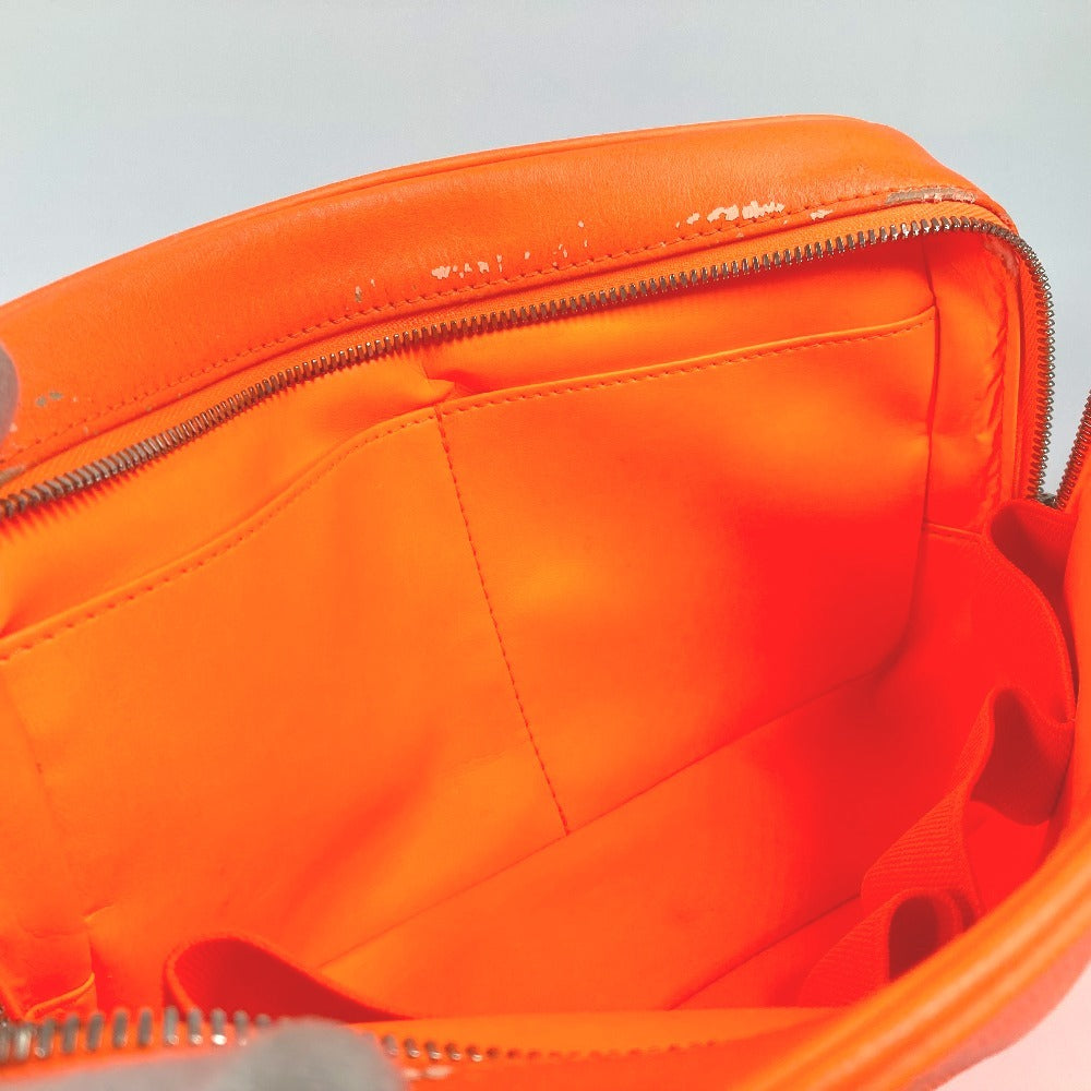 LOUIS VUITTON Pouch N23348 Damier Anfini Leather Orange Damier Anfini Truth Cracking T