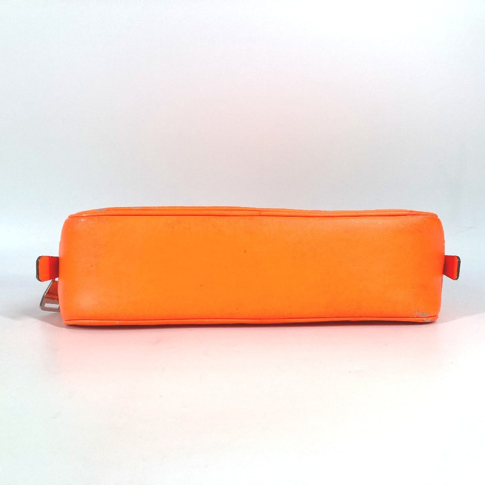 LOUIS VUITTON Pouch N23348 Damier Anfini Leather Orange Damier Anfini Truth Cracking T