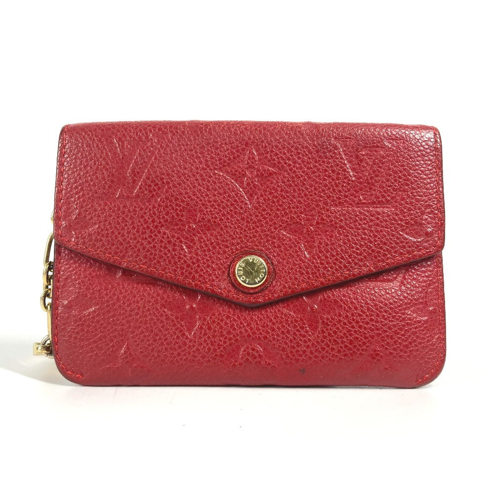 LOUIS VUITTON Coin case M60634 Monogram Ann Platt Leather Red Monogram Ann Platt Pochette Cre
