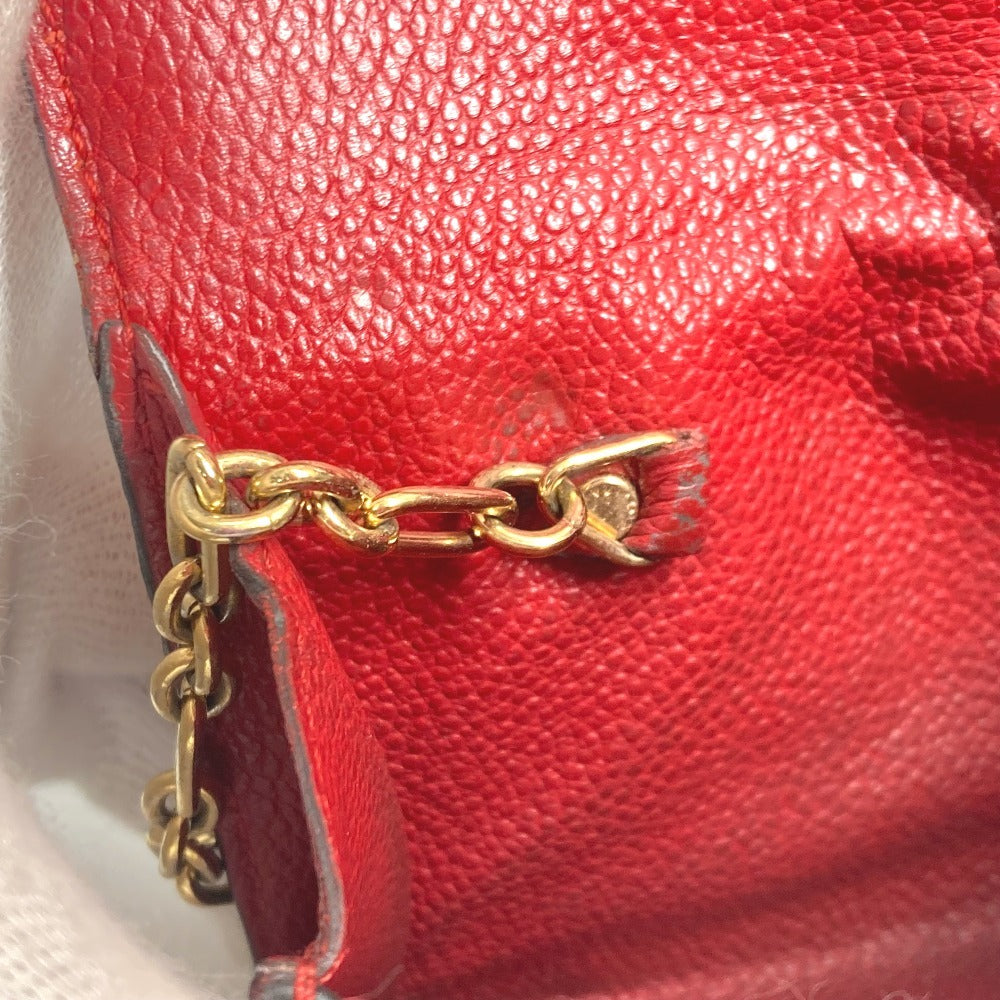 LOUIS VUITTON Coin case M60634 Monogram Ann Platt Leather Red Monogram Ann Platt Pochette Cre