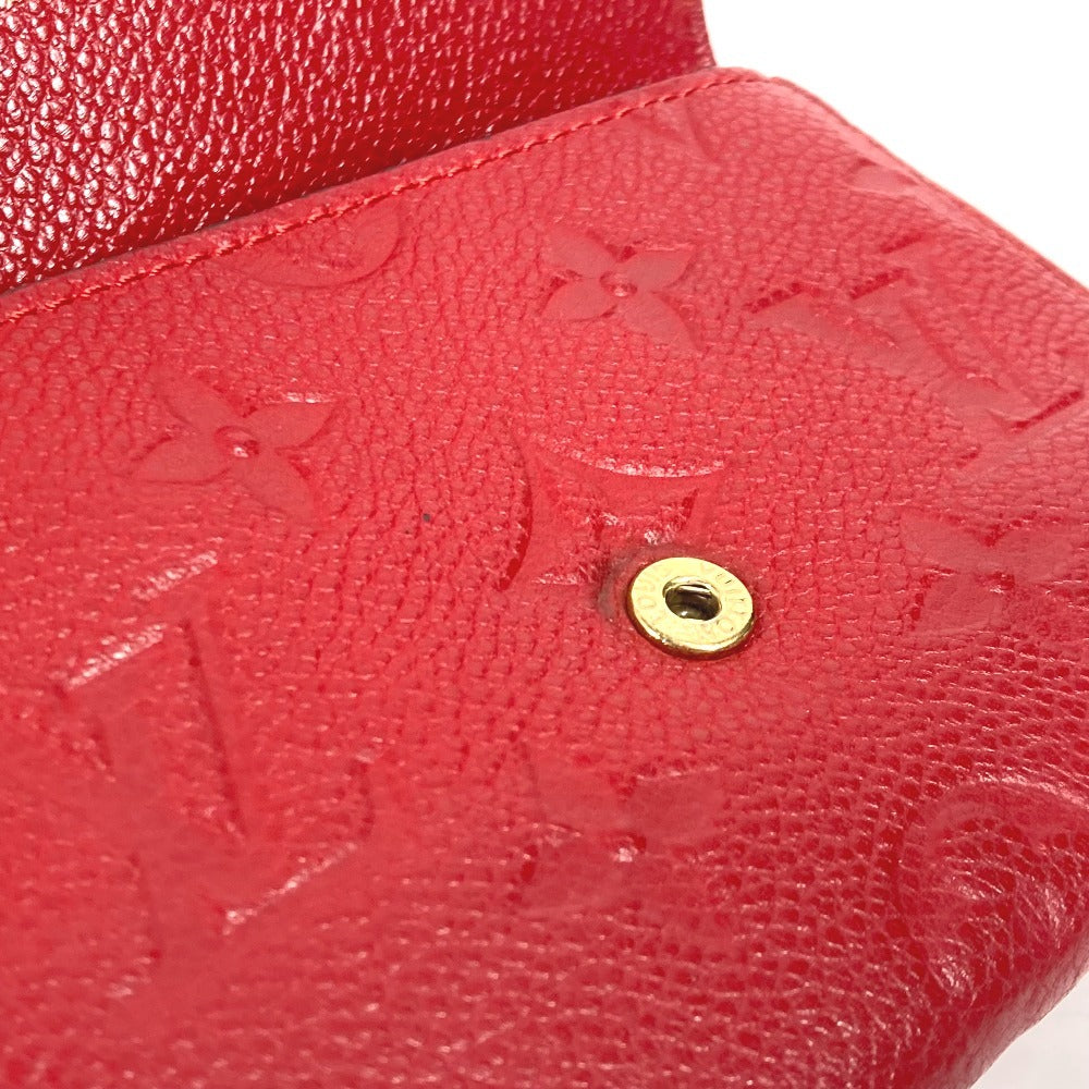 LOUIS VUITTON Coin case M60634 Monogram Ann Platt Leather Red Monogram Ann Platt Pochette Cre