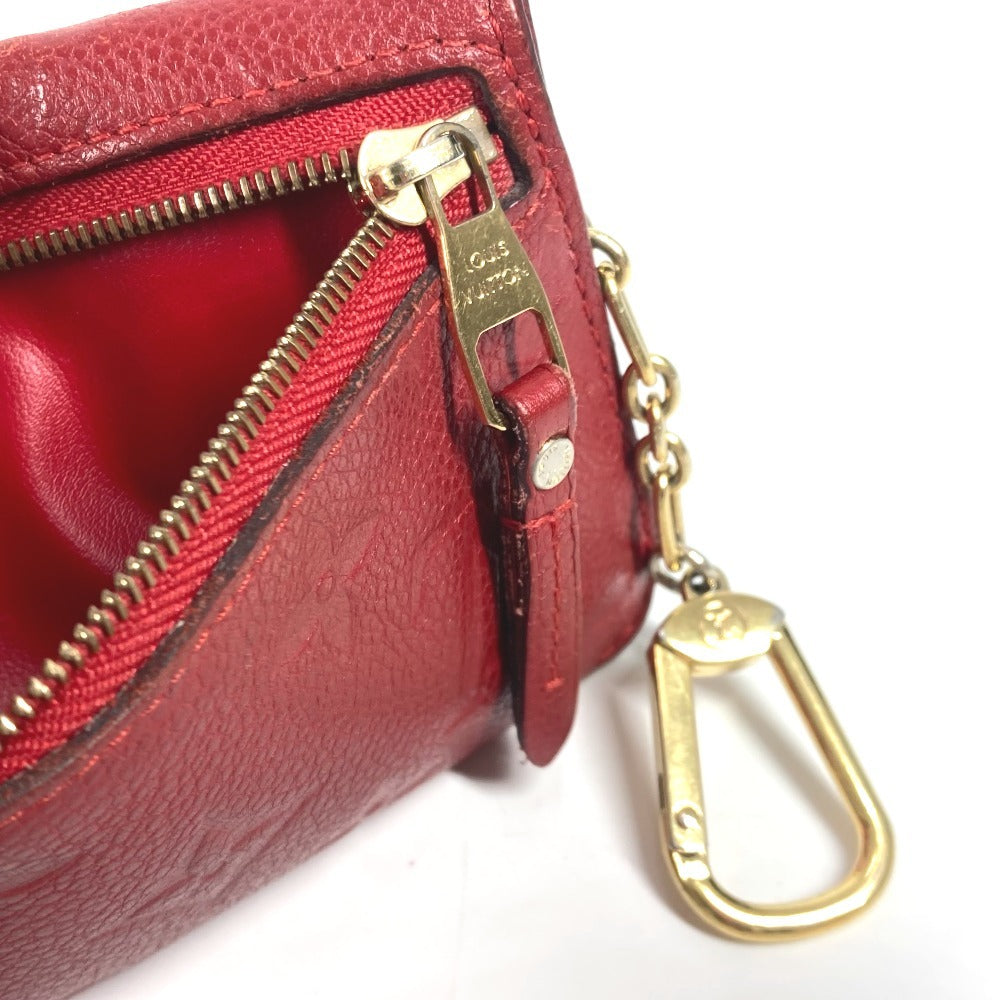 LOUIS VUITTON Coin case M60634 Monogram Ann Platt Leather Red Monogram Ann Platt Pochette Cre