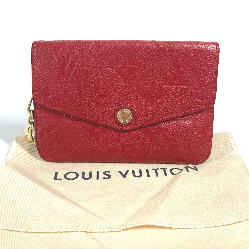 LOUIS VUITTON Coin case M60634 Monogram Ann Platt Leather Red Monogram Ann Platt Pochette Cre