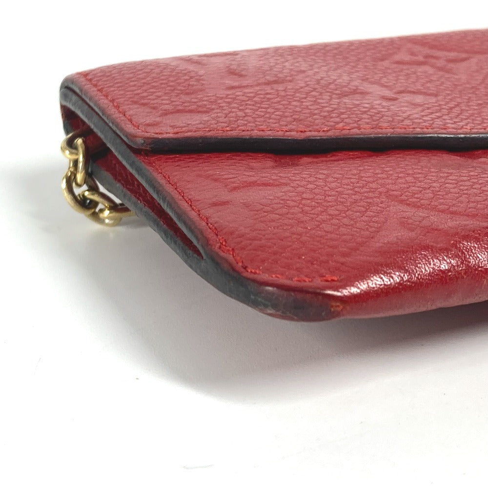 LOUIS VUITTON Coin case M60634 Monogram Ann Platt Leather Red Monogram Ann Platt Pochette Cre
