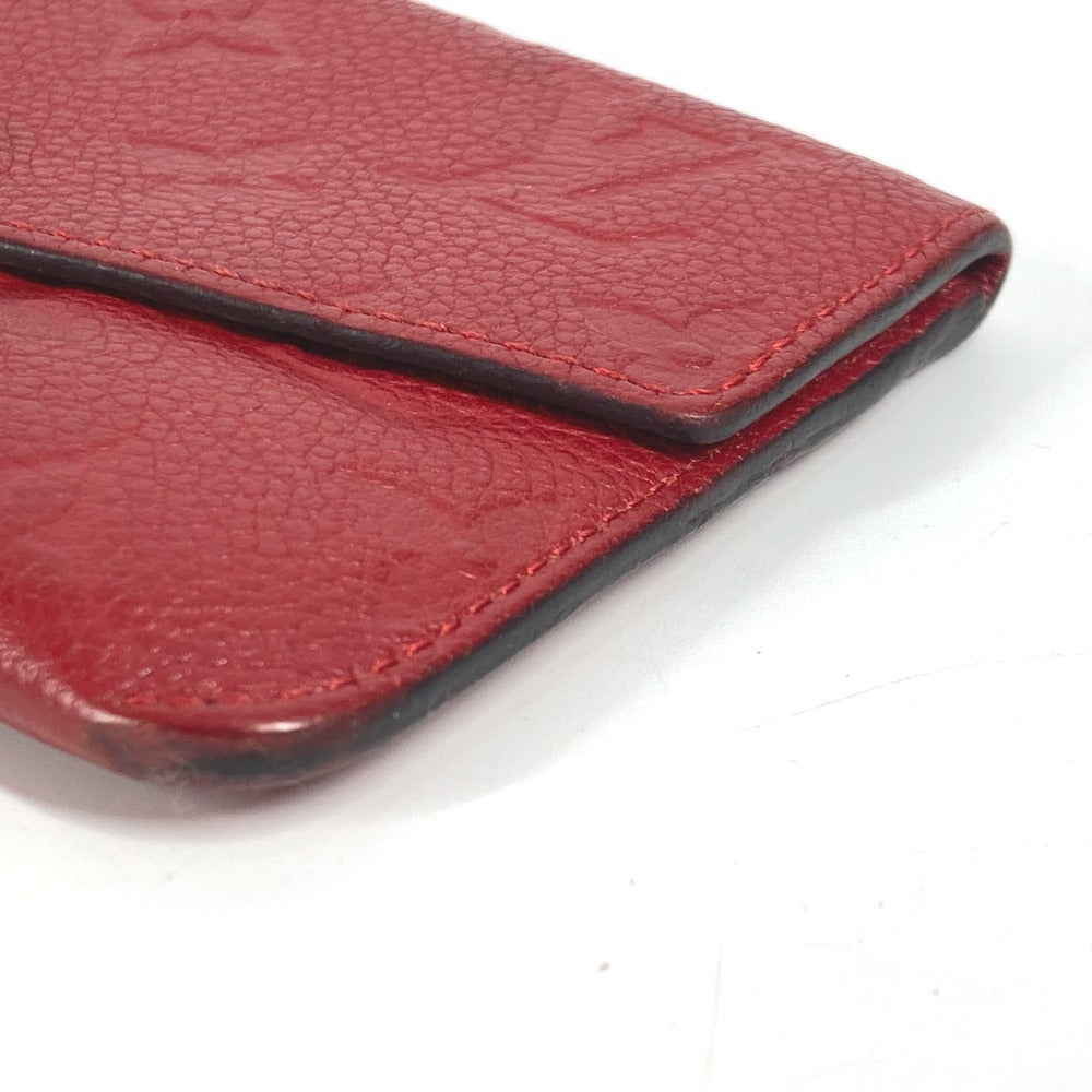 LOUIS VUITTON Coin case M60634 Monogram Ann Platt Leather Red Monogram Ann Platt Pochette Cre