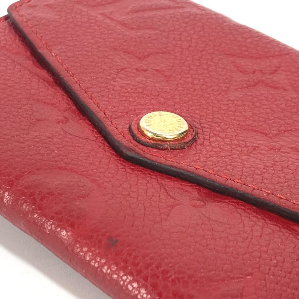 LOUIS VUITTON Coin case M60634 Monogram Ann Platt Leather Red Monogram Ann Platt Pochette Cre