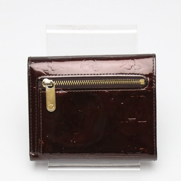 LOUIS VUITTON Tri-fold wallet M93520 Monogram Vernis Amarrant Vernis with coin pocket