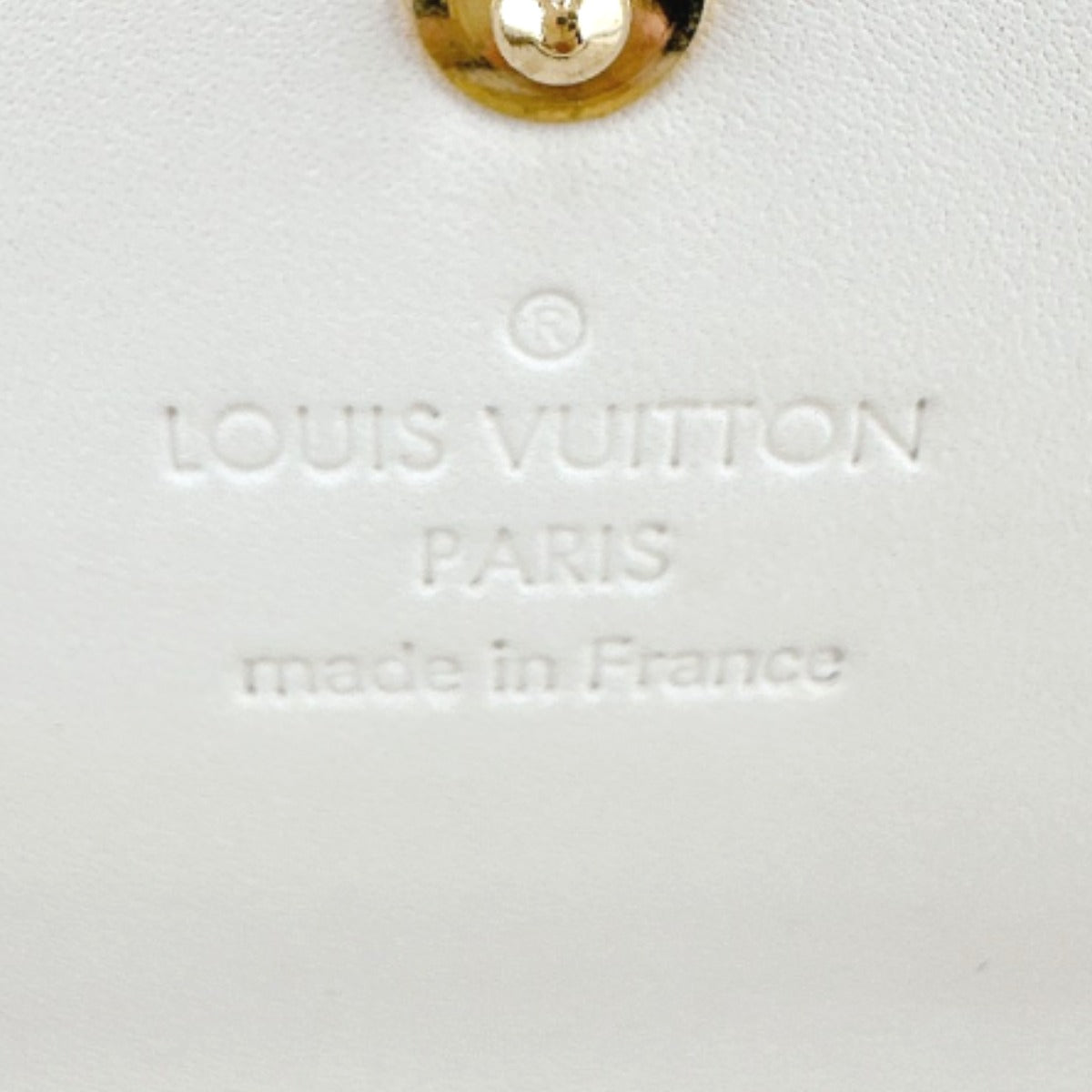 LOUIS VUITTON Long Wallet Purse M91382 Monogram Vernis Cream white Vernis Pochette Portomonnaie Credit Perle