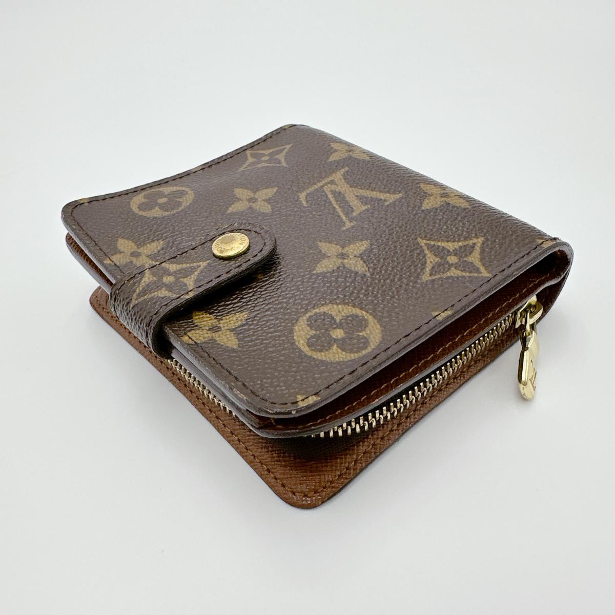 LOUIS VUITTON Bifold Wallet M61667 Monogram canvas Brown Monogram Compact zip