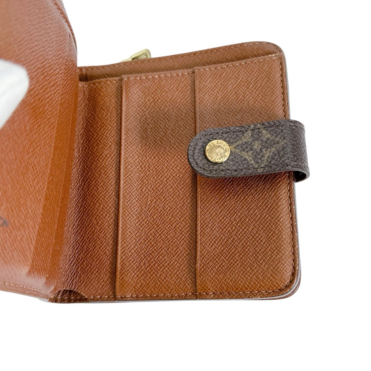 LOUIS VUITTON Bifold Wallet M61667 Monogram canvas Brown Monogram Compact zip