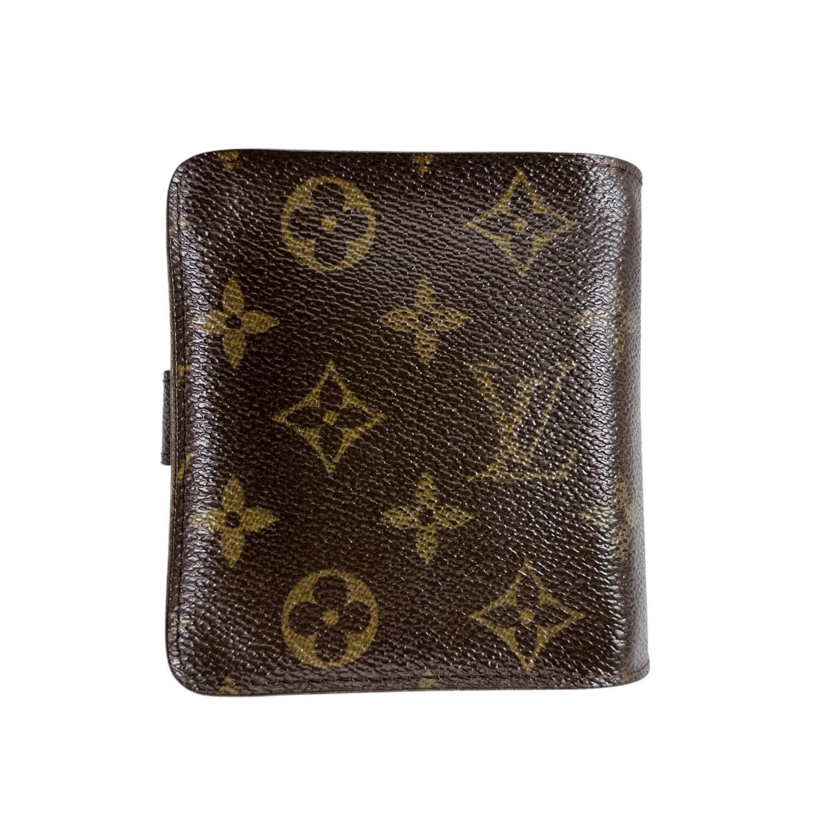 LOUIS VUITTON Bifold Wallet M61667 Monogram canvas Brown Monogram Compact zip