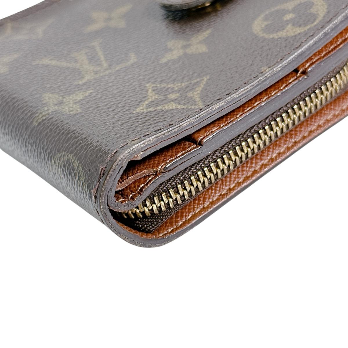 LOUIS VUITTON Bifold Wallet M61667 Monogram canvas Brown Monogram Compact zip