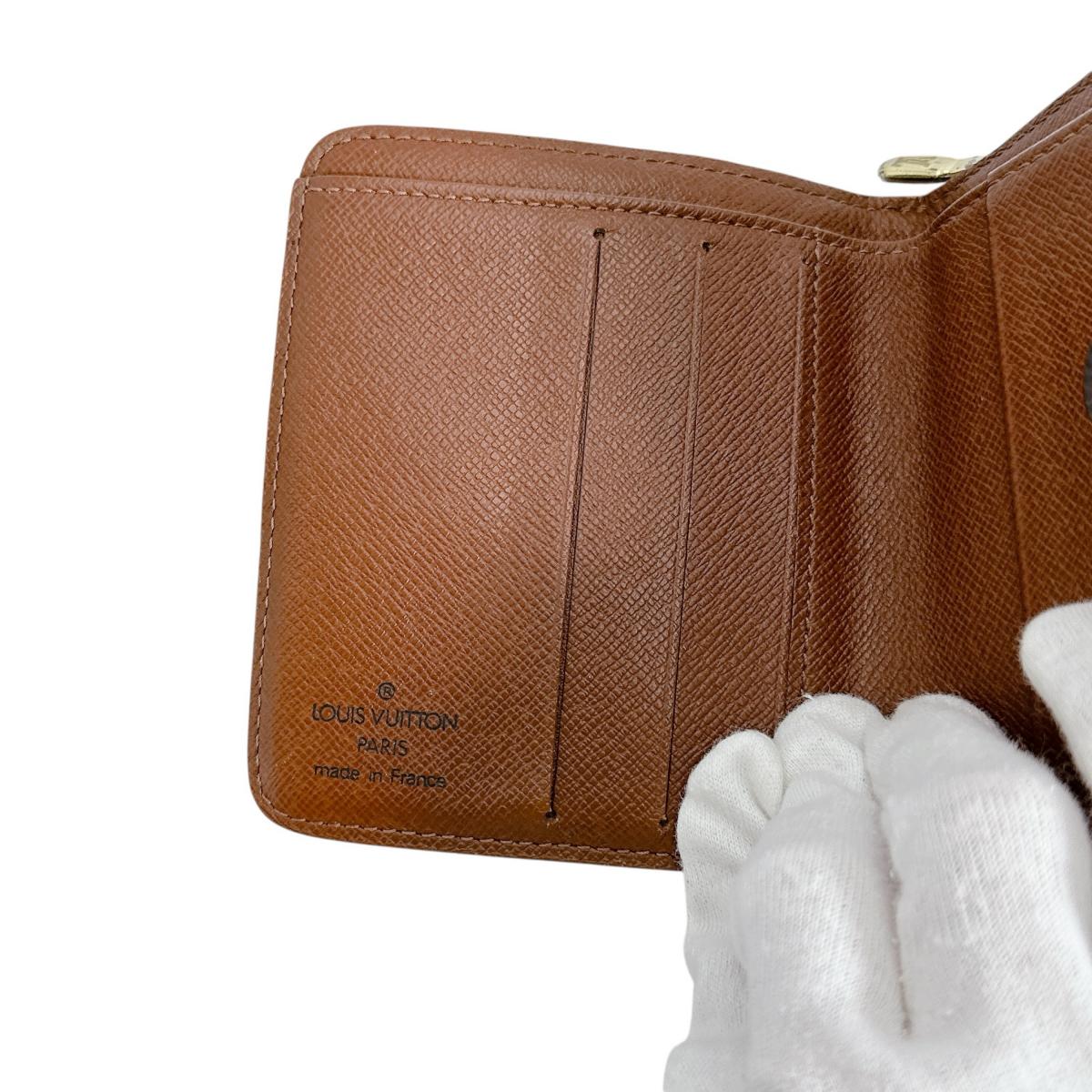 LOUIS VUITTON Bifold Wallet M61667 Monogram canvas Brown Monogram Compact zip