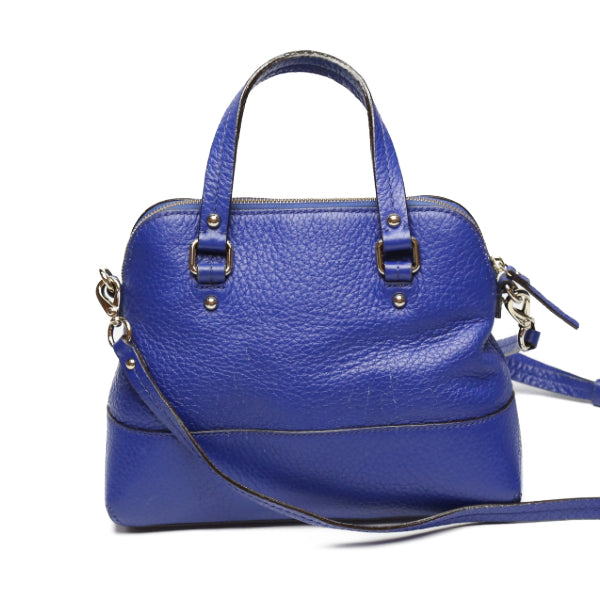 Kate Spade Handbag leather blue Shoulder 2WAY Women Used Authentic