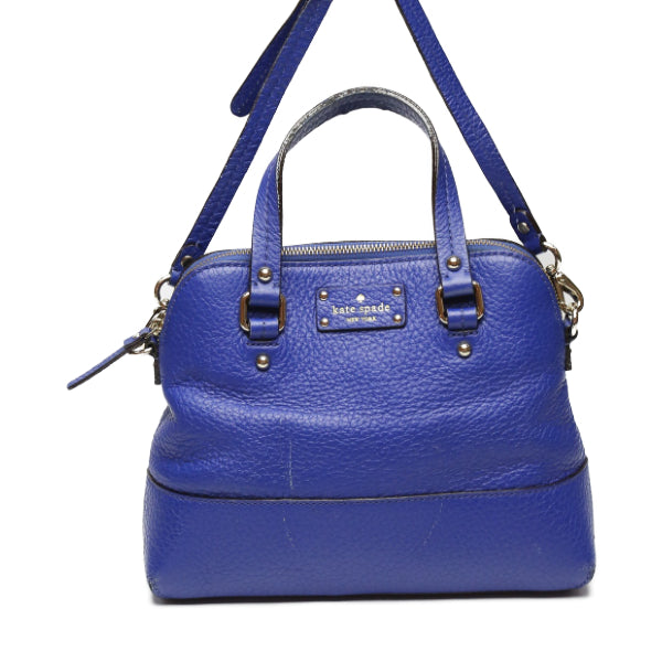 Kate Spade Handbag leather blue Shoulder 2WAY Women Used Authentic