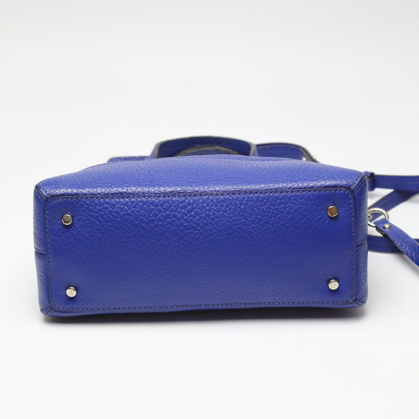 Kate Spade Handbag leather blue Shoulder 2WAY Women Used Authentic