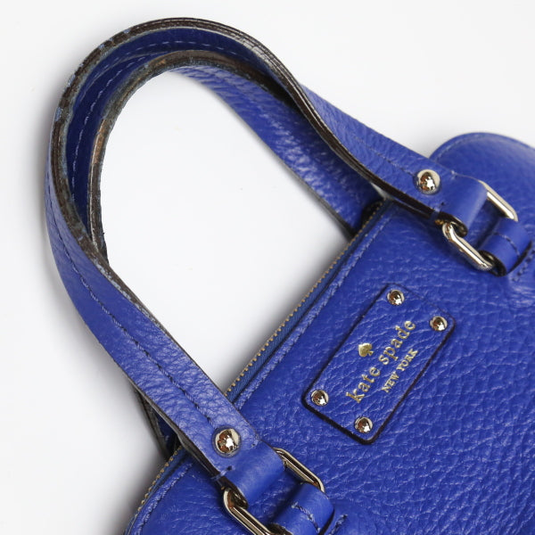 Kate Spade Handbag leather blue Shoulder 2WAY Women Used Authentic