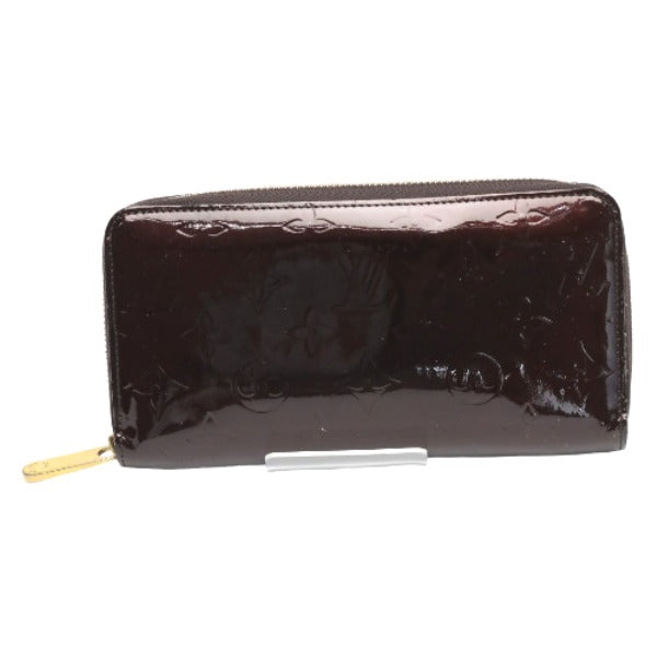 LOUIS VUITTON Long Wallet Purse M93522 Monogram Vernis Amarrant Zip Around Monogram Vernis Zippy wallet Women Used Authentic