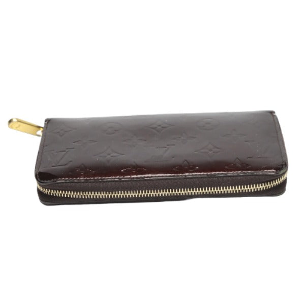 LOUIS VUITTON Long Wallet Purse M93522 Monogram Vernis Amarrant Zip Around Monogram Vernis Zippy wallet Women Used Authentic